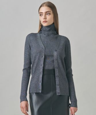 ＜ICB (Women)＞【洗える】　エクストラファインメリノリブ　Ｖネックカーディガン（ＫＲＣＹＧＷ０４１０）