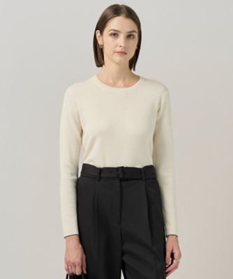 ＜ICB (Women)＞【洗える】　エクストラファインメリノ　クルーネックプルオーバー（ＫＲＣＹＧＷ０４１１）