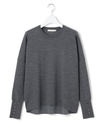 洗える】 シルキーウールダブルフェイス ニットプルオーバー