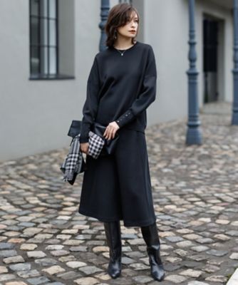 洗える】 シルキーウールダブルフェイス ニットプルオーバー