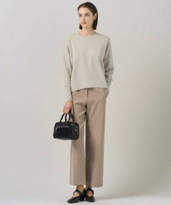 洗える】 シルキーウールダブルフェイス ニットプルオーバー