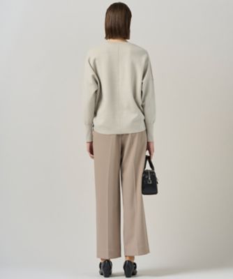 洗える】 シルキーウールダブルフェイス ニットプルオーバー