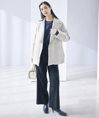 洗える】 シルキーウールダブルフェイス ニットプルオーバー