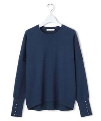 洗える】 シルキーウールダブルフェイス ニットプルオーバー