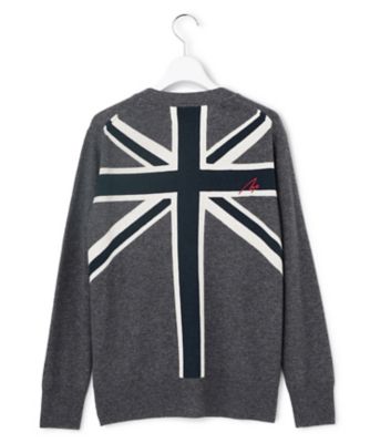 FAKE London ユニオンジャック カシミヤ100%カーディガン 30th ANNIVERSARY】 カシミヤブレンド ユニオン