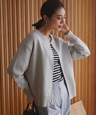 コットンポリエステルスムース カーディガン（KRCYLS0206