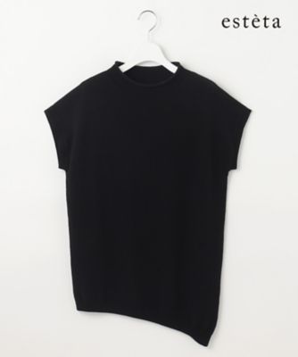 【エステータ】マーセライズドウールカシミヤ　アシンメトリー　ニット　（ＫＲＨ６ＣＷ０９２１）