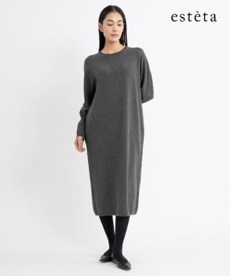 ＜esteta (Women)＞【エステータ】マーセライズドウールカシミヤ　ニットワンピース（ＫＲＨ６ＣＷ０９２３）