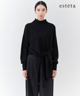 esteta (Women)/エステータ クロスニット(KRH6GW0948) 005_クロ トップス【三越伊勢丹/公式】
