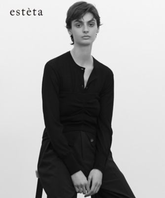 esteta (Women)/エステータ 小さいサイズ ビスチェカーディガン(KRH8GW0928) 005_クロ トップス【三越伊勢丹/公式】