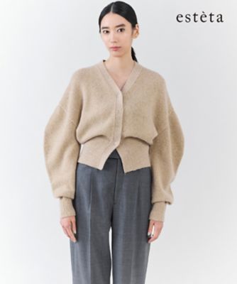 esteta (Women)/エステータ 小さいサイズ シャイニーカーディガン(KRH8GW0950) 033_ベージュ トップス【三越伊勢丹/公式】