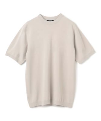 【ＷＥＢ限定カラーあり】【洗える／ストレッチ】リュクスレーヨン　クルーネック半袖ニット（ＫＲＪＨＧＭ０４０１）