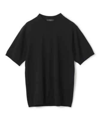 【ＷＥＢ限定カラーあり】【洗える／ストレッチ】リュクスレーヨン　クルーネック半袖ニット（ＫＲＪＨＧＭ０４０１）
