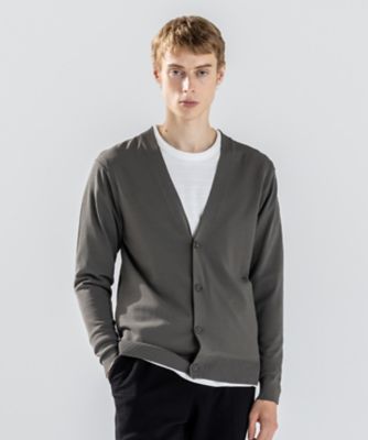 【新品】JOSEPH HOMME グレー カーディガン 洗える／ストレッチ】リュクスレーヨン カーディガン