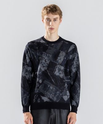 新柄】モロッカンジャカード クルーネックニット