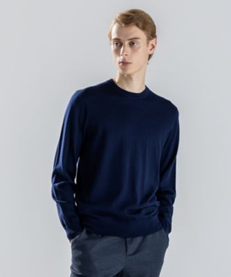 JOSEPH HOMME TRICOT ネイビー リブ編み ニットセーター 青 セーター
