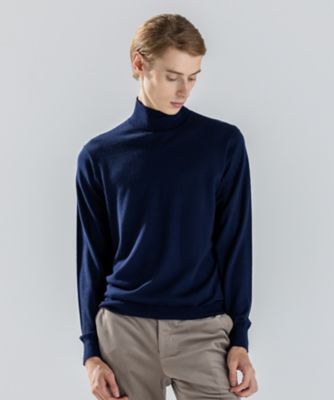 JOSEPH HOMME TRICOT ネイビー リブ編み ニットセーター 青 セーター