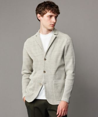 ＜JOSEPH ABBOUD (Men) ＞【キングサイズ・オリジナルオーガニックコットン使用】ＪＯＥ　ＣＯＴＴＯＮ　ニット　ジャケット（ＫＲＪＫＣＷ０２５１）