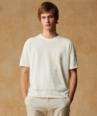 ＜JOSEPH ABBOUD (Men) ＞【キングサイズ・エコ素材／軽量／通気性／速乾性】ペーパーヤーンニット　Ｔシャツ（ＫＲＪＫＧＭ０３１５）
