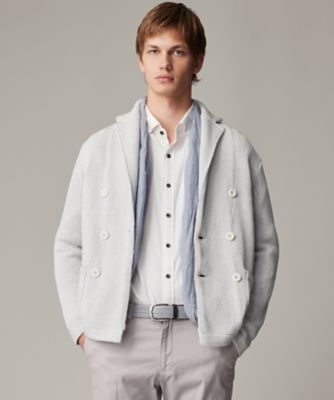 ＜JOSEPH ABBOUD (Men) ＞【キングサイズ・イタリア糸使用】コットンリリヤーン　ニット　ジャケット（ＫＲＪＫＧＳ００５０）
