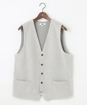 ＜JOSEPH ABBOUD (Men) ＞【キングサイズ・清涼感】洗える！ストローヤーンニット　ベスト（ＫＲＪＫＳＳ０１１３）