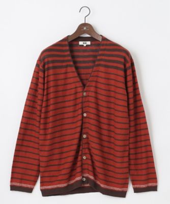 JOSEPH ABBOUD (Men) /ジョセフ アブード 【キングサイズ・洗える】フランドルリネンボーダーカーディガン(KRJKSS0304)