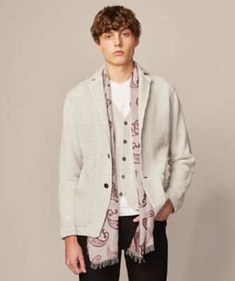 ＜JOSEPH ABBOUD (Men) ＞【洗える】ストローヤーン　ニット　ジャケット（ＫＲＪＬＣＳ０１０３）