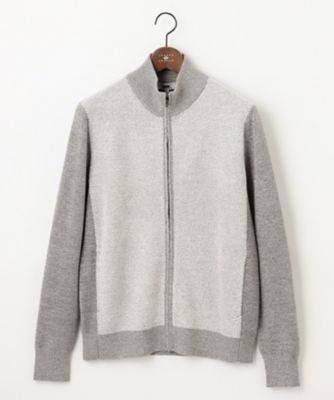 JOSEPH ABBOUD (Men) /ジョセフ アブード 【イタリア糸使用/洗える】メリノブレンドモール ジップ ニット ブルゾン(KRJLCW0303)