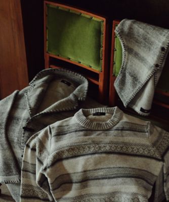 インポート素材／アルパカブレンド／軽い】アルパカブレンドかすり