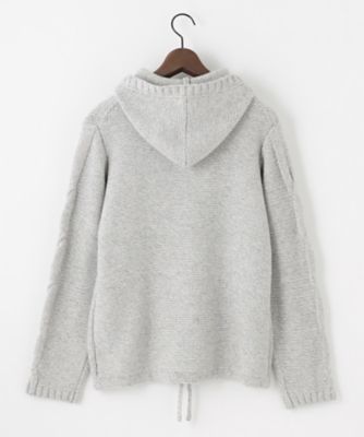 インポート素材／軽量／保温性】ベビーアルパカ ニットパーカー