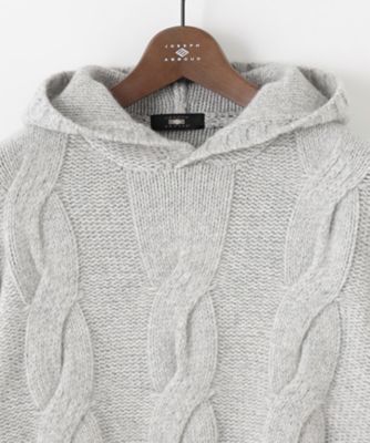 インポート素材／軽量】ベビーアルパカ ニットパーカー