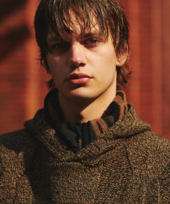 インポート素材／軽量】ベビーアルパカ ニットパーカー