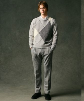 インポート素材／ソフトな肌触り／軽量】MOUSSE アーガイル