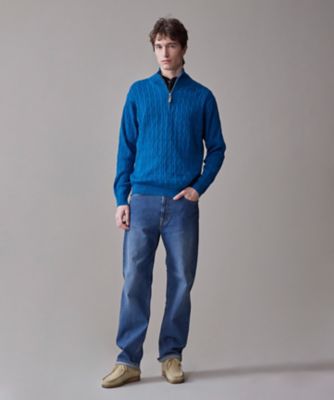 ギマコットン ケーブルハーフジップ ニット（KROVGM0202