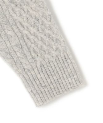 【Ｃａｓｈ　Ｌａｍｂ’ｓ　Ｗｏｏｌ】ハイネックケーブルカーディガンニット（ＫＲＯＶＧＳ０４１２）