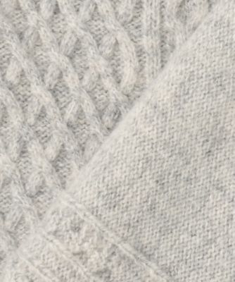 【Ｃａｓｈ　Ｌａｍｂ’ｓ　Ｗｏｏｌ】ハイネックケーブルカーディガンニット（ＫＲＯＶＧＳ０４１２）