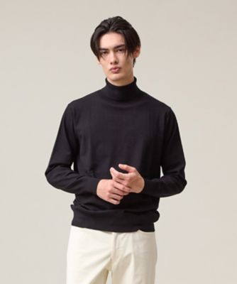 J.PRESS (Men)/ジェイ・プレス 品よく暖かで首元からスマートに【ストレッチ/イージーケア】【FLEX YARN】タートルネック ニット(KROVGW0206) 005_クロ トップス【三越伊勢丹/公式】