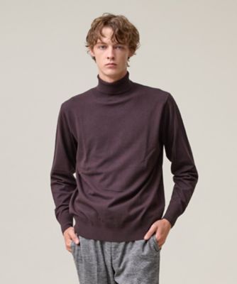 J.PRESS (Men)/ジェイ・プレス 品よく暖かで首元からスマートに【ストレッチ/イージーケア】【FLEX YARN】タートルネック ニット(KROVGW0206) 030_チャイロ トップス【三越伊勢丹/公式】