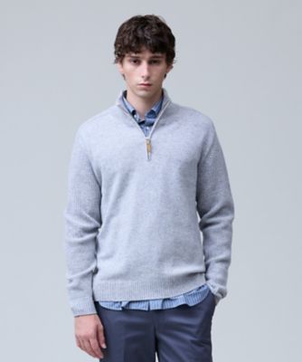 Cash Lamb's Wool】ハーフジップ ニット＿25年モデル