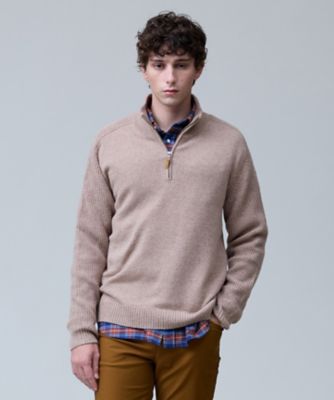 Cash Lamb's Wool】ハーフジップ ニット＿25年モデル