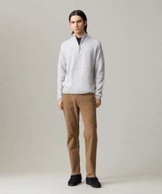 【ＫＩＮＧ　ＳＩＺＥ】【Ｃａｓｈ　Ｌａｍｂ’ｓ　Ｗｏｏｌ】ハーフジップニット（ＫＲＯＸＧＳ０４１１）
