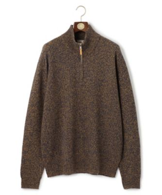 【ＫＩＮＧ　ＳＩＺＥ】【Ｃａｓｈ　Ｌａｍｂ’ｓ　Ｗｏｏｌ】ハーフジップニット（ＫＲＯＸＧＳ０４１１）