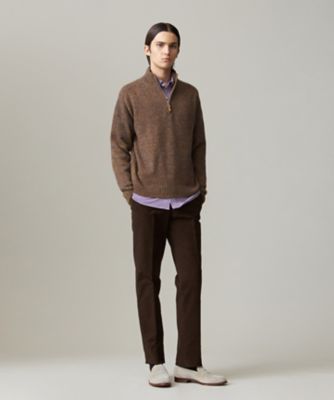 【ＫＩＮＧ　ＳＩＺＥ】【Ｃａｓｈ　Ｌａｍｂ’ｓ　Ｗｏｏｌ】ハーフジップニット（ＫＲＯＸＧＳ０４１１）
