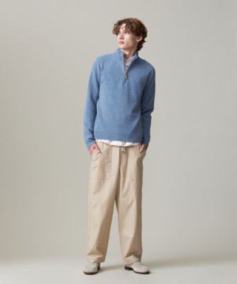 【ＫＩＮＧ　ＳＩＺＥ】【Ｃａｓｈ　Ｌａｍｂ’ｓ　Ｗｏｏｌ】ハーフジップニット（ＫＲＯＸＧＳ０４１１）