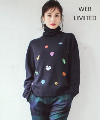 【ＷＥＢ限定アイテム】ＦＬＯＲＡＬ ＲＩＶＥＲ エンブロイダリー ニット（ＫＲＰＳＫＷ０１４１）