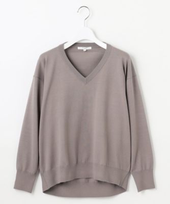 【ＳＬＯＷ／一部店舗限定】コットンシルク　Ｖネック　ニット（ＫＲＳ１ＣＡ０９３１）