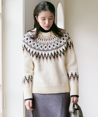 【ＳＬＯＷ／一部店舗限定】ノルディック　プルオーバー　ニット（ＫＲＳ１ＣＷ０９５５）