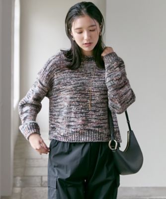23区 L (Women/大きいサイズ)/ニジュウサンク エル 【ＳＬＯＷ／一部店舗限定】カラーミックススラブ　ニット（ＫＲＳ１ＣＷ０９５６）