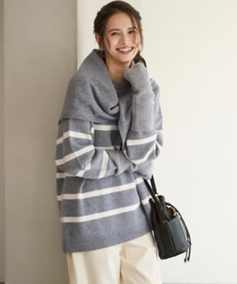 SLOW／一部店舗限定】ソフトウール Vネック ニット