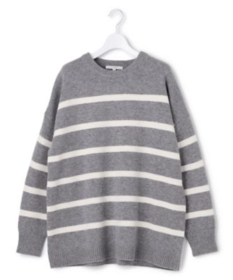 SLOW／一部店舗限定】ソフトウール ボーダー ニット